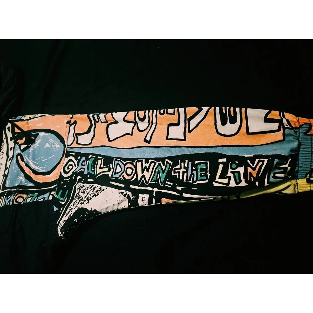 Vintage 80s 90s Quiksilver Surf Skate Jacket with Graphic Sleeves RaD & RaRE - Picture 5 of 13